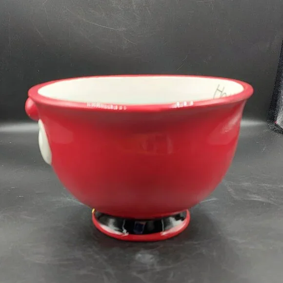 Pier 1 Imports Large Hand Painted Christmas Santa 3D Face Soup Mug Ho Ho Ho - Picture 5 of 8